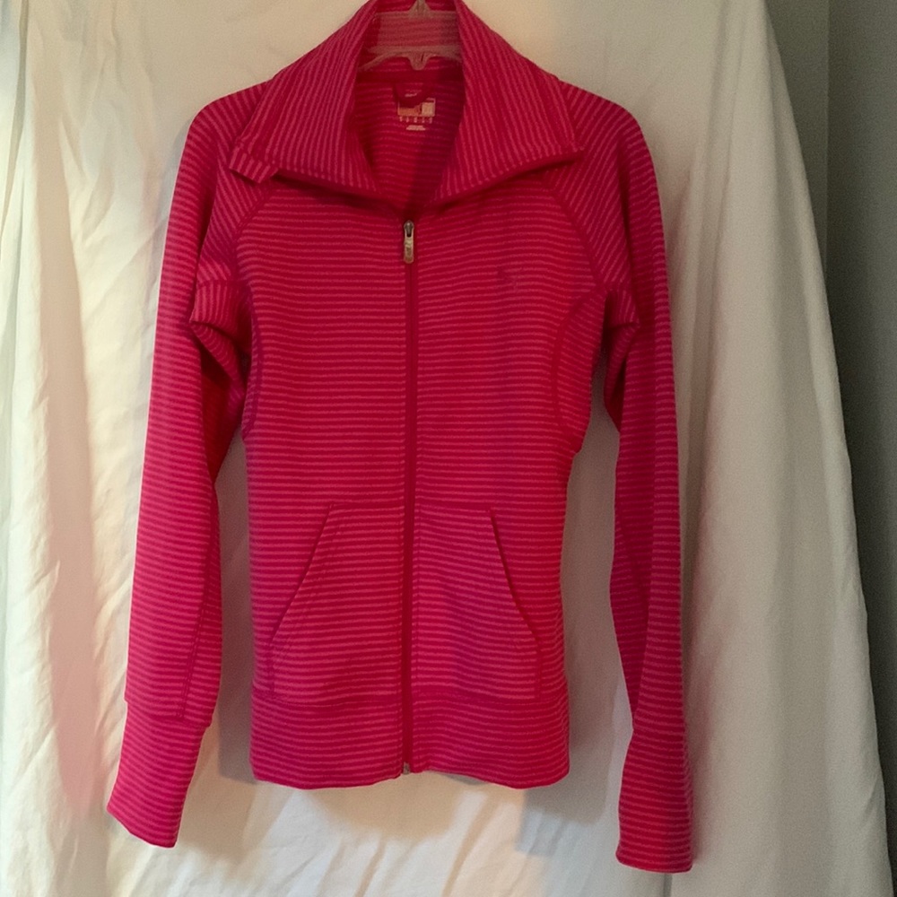 Puma pink striped sweatshirt